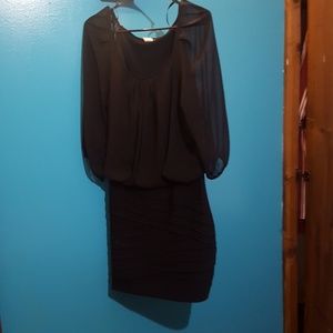 Black dress worn for homecoming and weddings